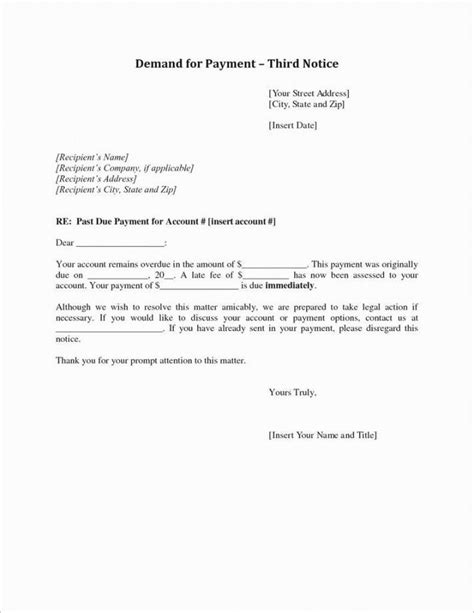 printable tenant payment agreement form unique rent demand letter