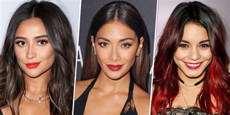 7 Celebs With Black Hair Highlights We Love Highlights