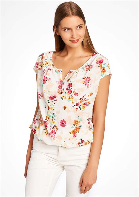 blouse met korte mouwen en bloemenprint lolaliza