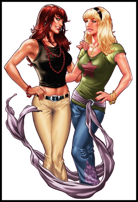 mary jane and gwen stacy by diablo2003 on deviantart