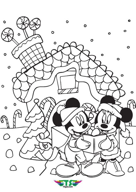 mickey  minnie disney christmas coloring pages disney coloring
