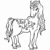 Horse Coloring Pages Simple Cute Printable Getcolorings Color sketch template