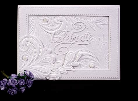 handmade wedding card simple elegant white theme wedding cards