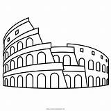 Colosseum Colosseo Roman Stampare Landmark Iconfinder Ultracoloringpages sketch template
