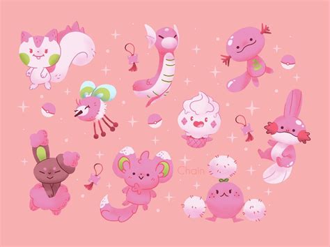 cutest pink shiny pokemon fanart   rpokemon