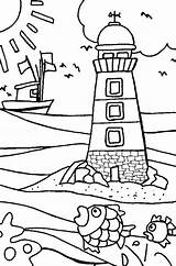 Beach Coloring Pages Printable Kids Color Summer Sheet sketch template