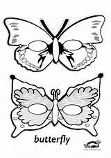Krokotak Mask Butterfly Print Printable Kids Template Bee Crafts Printables Masks Insect Carnaval Bumble Visit Gif sketch template