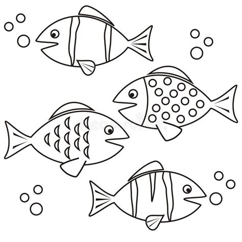 fishes coloring stock vector image