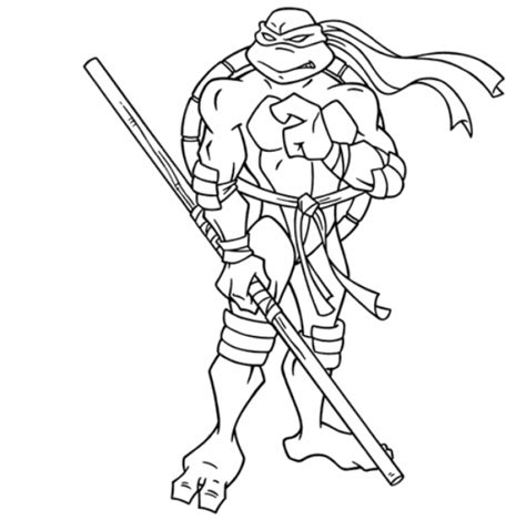 donatello ninja turtle coloring pages  getdrawings