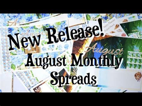 august monthly spreads youtube
