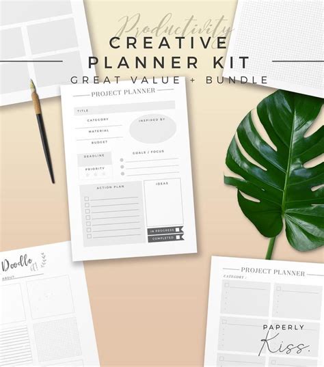creative planner bundle printable planner inserts etsy afdrukbare agenda plannerpaginas