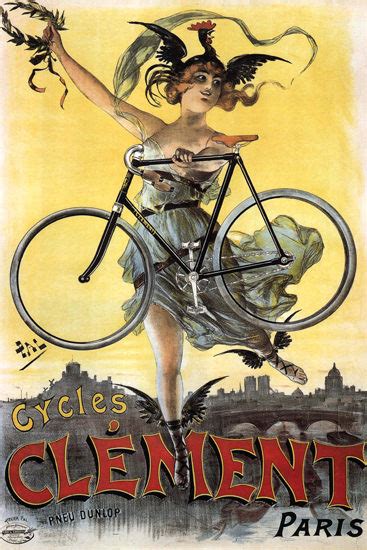 clement cycles paris france mad men art vintage ad art collection