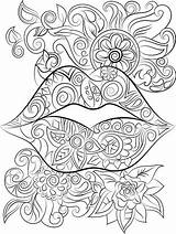 Coloring Pages Printable Adult Lips Colouring Books Fun Sheets Adults Unique Book Instant Flowers Digital Visit Etsy Choose Board Printables sketch template