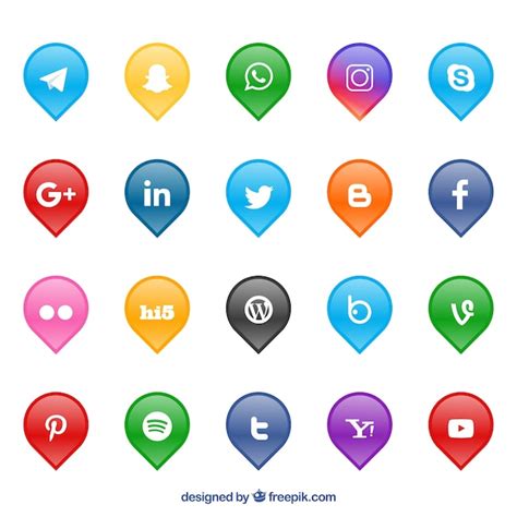 vector collection  social network logos