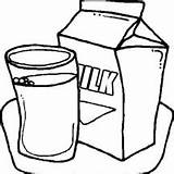 Milk Coloring Carton Netart Delicious Glass Straw sketch template