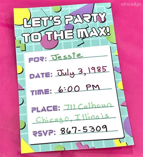 party printables  memphis style chica  jo