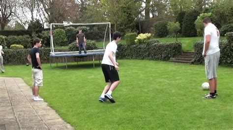 trampoline football  youtube