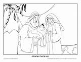 Abraham Coloring Son Had Sarah God Activity Promised Printable Born sketch template