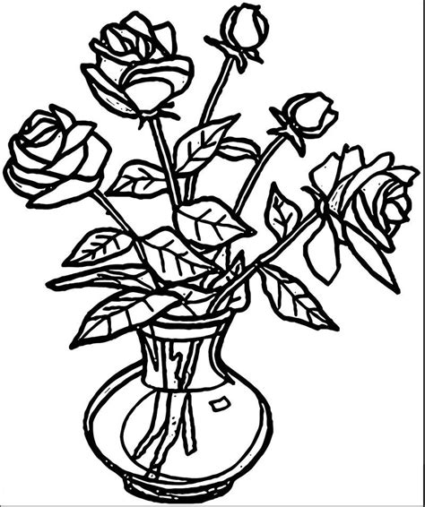 rose flower coloring page  rose coloring pages printable flower