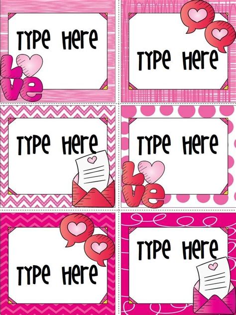 editable valentines day gift tags  teachers students parents heart