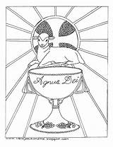 Coloring Communion Lamb Pages God Altar Monstrance First Jesus Catholic Colouring Drawing Kids Para Holy Desenho Little Colorir Color Printable sketch template
