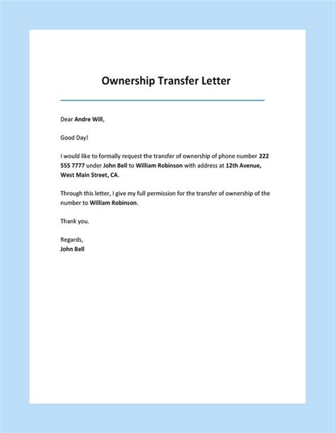 sample authorization letter  transfer vehicle ownership