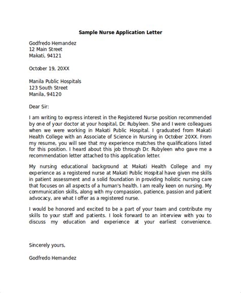 sample application letter templates   ms word