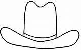 Hat Cowboy Coloring Outline Color Pages Hats Kids Print Printable Choose Board Rodeo sketch template