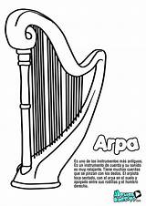 Coloring Pages Para Dibujos Colorear Kids Arpa Musica Activities Pintas Music Harp Resources Instruments Musical Educational El Música sketch template