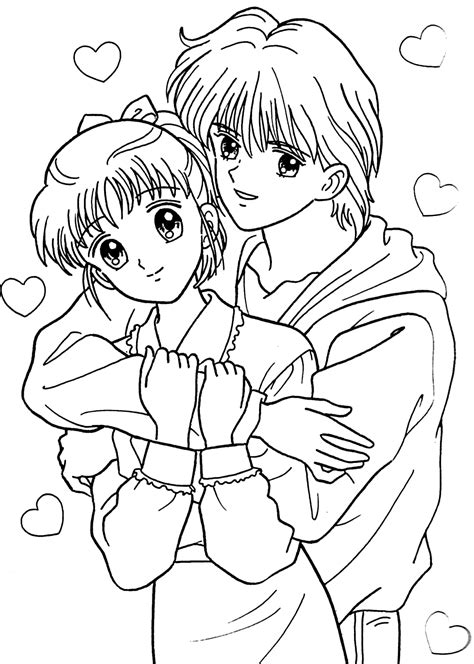 anime boy coloring page  page   ages coloring home