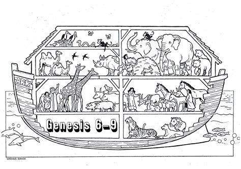 coloring page  paired animals  noahs ark christian coloring