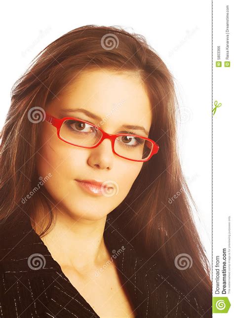 beautiful woman in glasses royalty free stock image