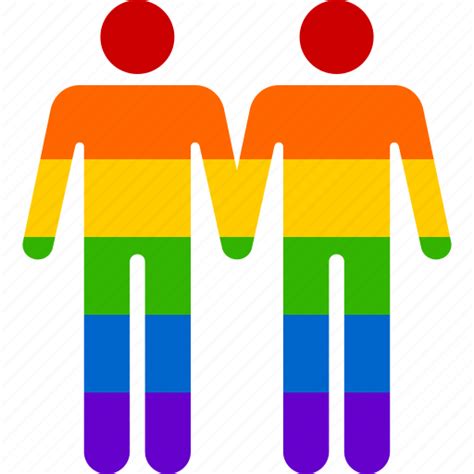 Homosexual Relationship Gay Couple Men Marriage Rainbow Icon