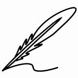 Quill Ink Clipartmag Feather Openclipart sketch template