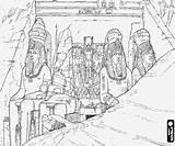 Abu Simbel Para Colorear Dibujo Coloring Egypt Monumentos Dibujos Egipto Colorir Pintar Templos Antiguas Egipcia Desde Guardado áfrica Imprimir Temples sketch template