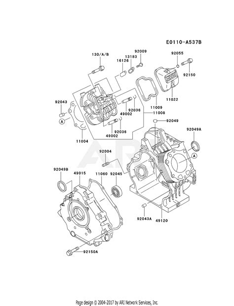 kawasaki fed cs  stroke engine fed parts diagram  cylindercrankcase