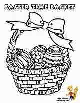 Easter Basket Coloring Pages Printable Empty Handsome Egg Comments Library Clipart Part sketch template