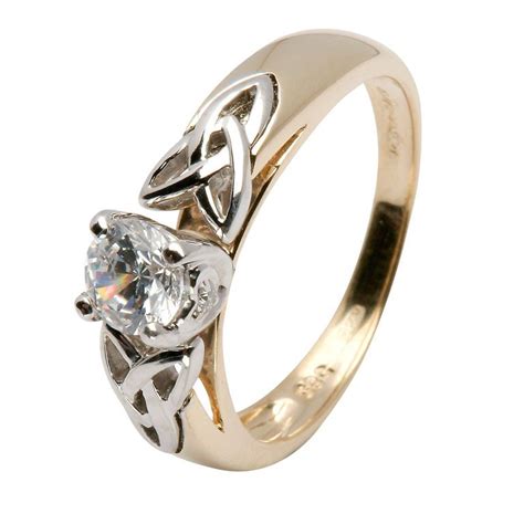 karat diamond celtic love knot ring