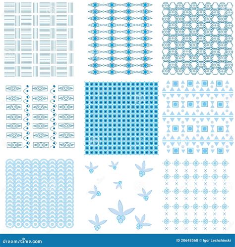 kinds  patterns stock vector illustration  square