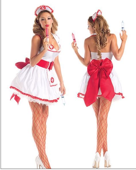 naughty nurse costume women halloween temptress white