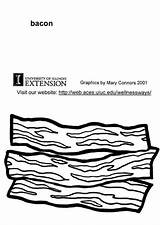 Bacon Coloring Pages Printable Edupics Large sketch template