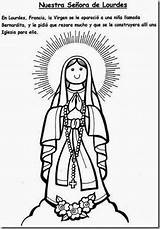 Virgen Lourdes Maryja Señora Advocaciones Catequesis Medalla Sra Milagrosa Senora Rocio Niños Melli Rincón Santoral Catolico Pesebres Relacionada Limon Ana sketch template