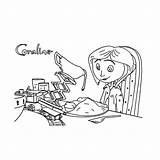 Coraline Coloring Pages Books Printable sketch template
