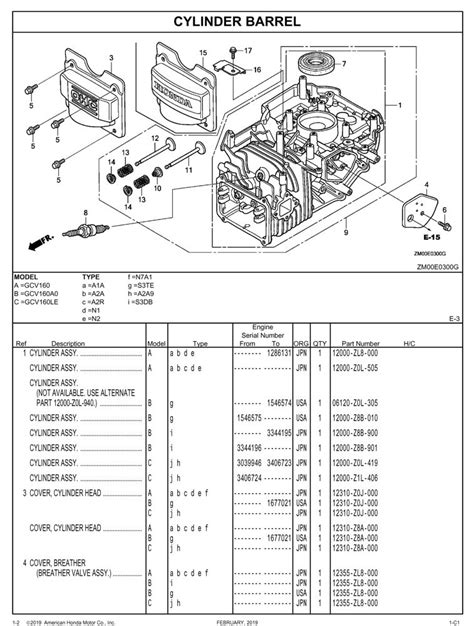gcv gcva gcvle general purpose engine parts catalog honda power products support