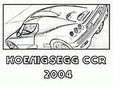 Koenigsegg Pages Coloring Cars Car Sports Online Choose Board sketch template