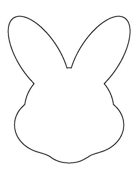 easter bunny face pattern   printable outline  crafts