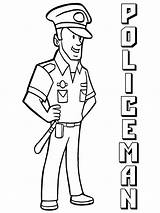 Officer Policeman sketch template