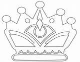Crown Coloring Pages Princess Template Outline Queen Drawing Tiara Color Crowns Kings King Printable Templates Royal Colouring Clipart Print Cut sketch template