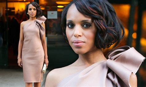 kerry washington looks pretty in pink as her co star reveals sex scenes