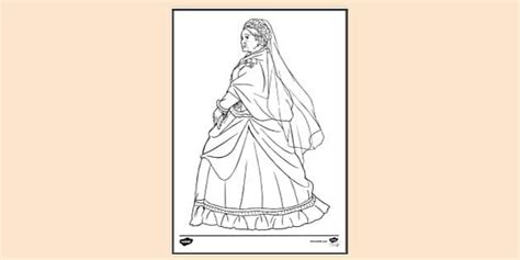 queen victoria  colouring sheet colouring twinkl